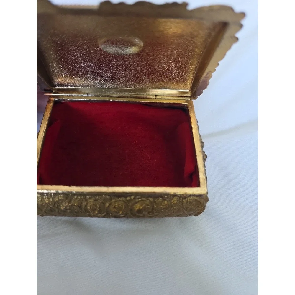 Antique Gold Colored Trinket Box